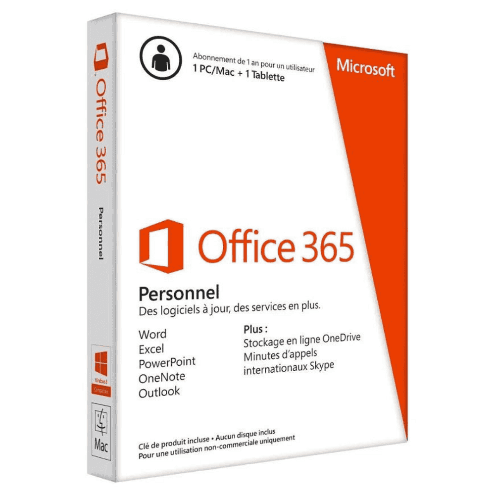 Microsoft Office 365 abonnement 1 an Disponible au Maroc